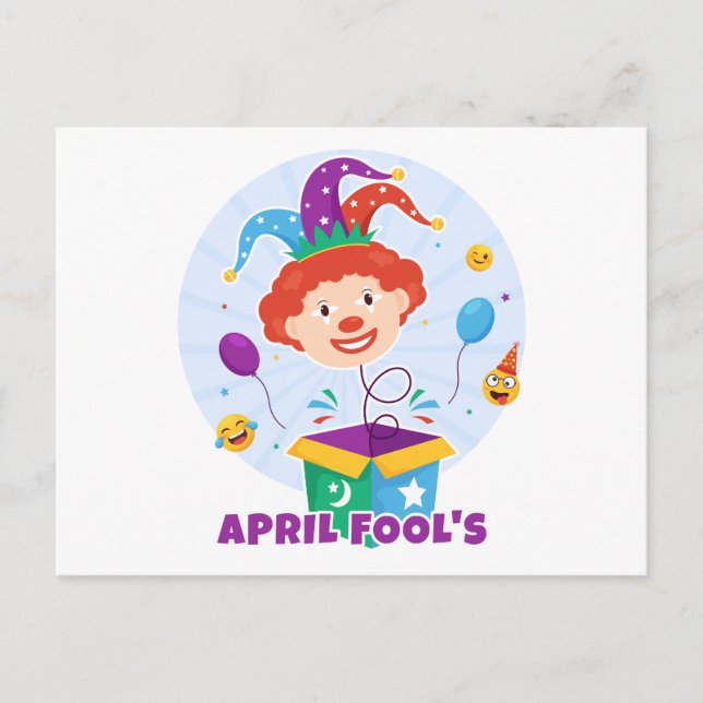 April Fools dag Helg Vykort (Framsida)