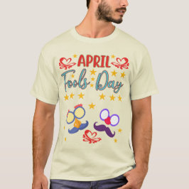 April Fools dag Mustache & Glass Unisex T-Shirt