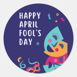 April Fools dag Runt Klistermärke