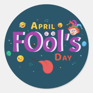 April Fools dag Runt Klistermärke