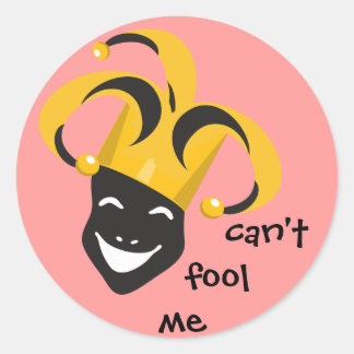 April Fools Dag Sticker Runt Klistermärke