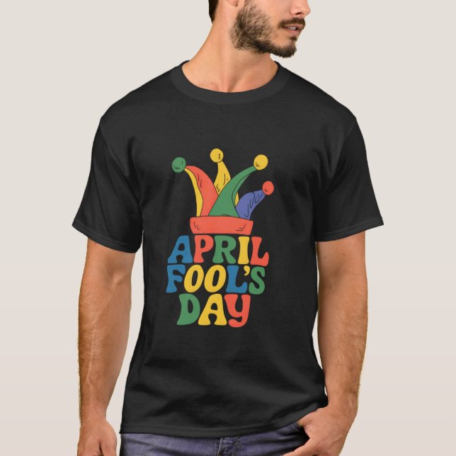 April Fools' Day 2025, Rolig Pranksare Jester Hatt T Shirt (Framsida)
