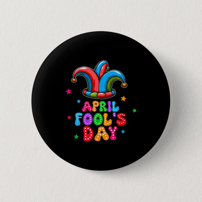 April Fool's Day April 1st Prank Joke Funny Gift  Knapp (Framsida)