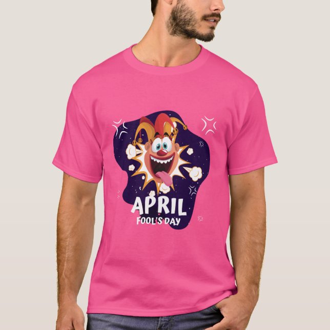April Fool's Day Clown - Finny Rosa T-Shirt (Framsida)