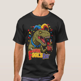 April Fools Day Dinosaur Funny T-Rex Dino-Luraser T Shirt