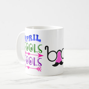 April Fool's Day Fools Mustache & Glasses Kaffemugg