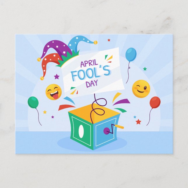 April Fools Day-Helgdag Helg Vykort (Framsida)