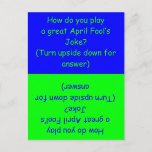 April Fool's Day Humous Card Vykort