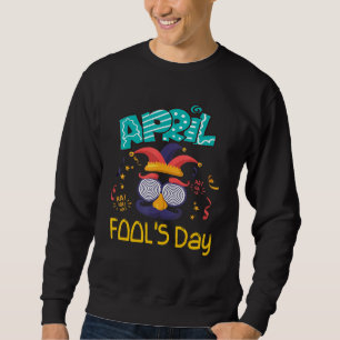 April Fools Day Joke 1:a Lycklig April Fools Dag 2 Lång Ärmad Tröja