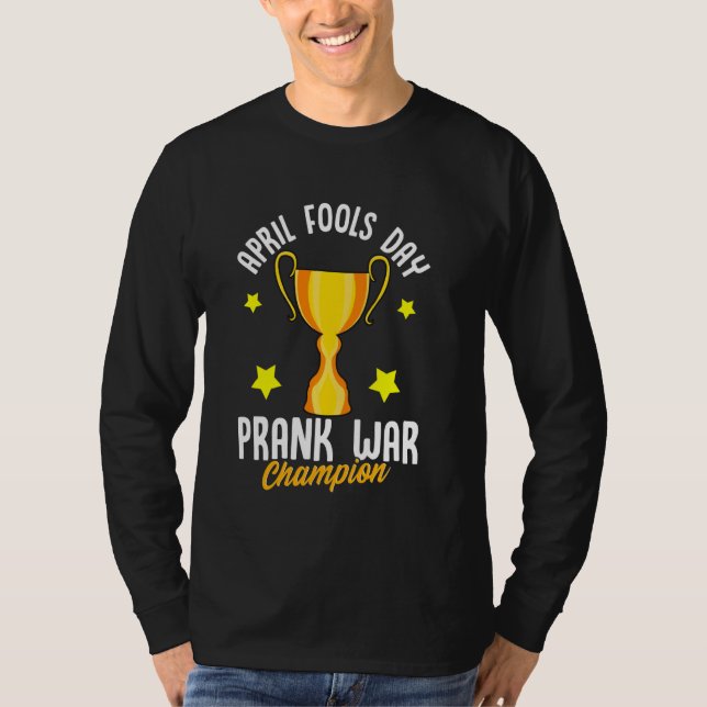 April Fools Day Skojja Krig Champion Funny Winner  T Shirt (Framsida)