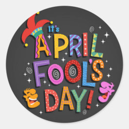 April Fools Day Sticker Runt Klistermärke
