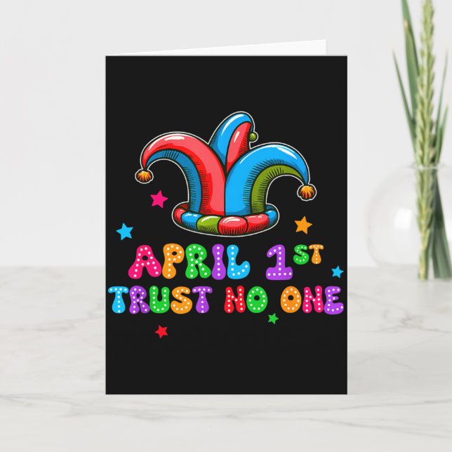 April Fool's Day Trust April 1st Prank Joke Gift  Kort (Framsida)