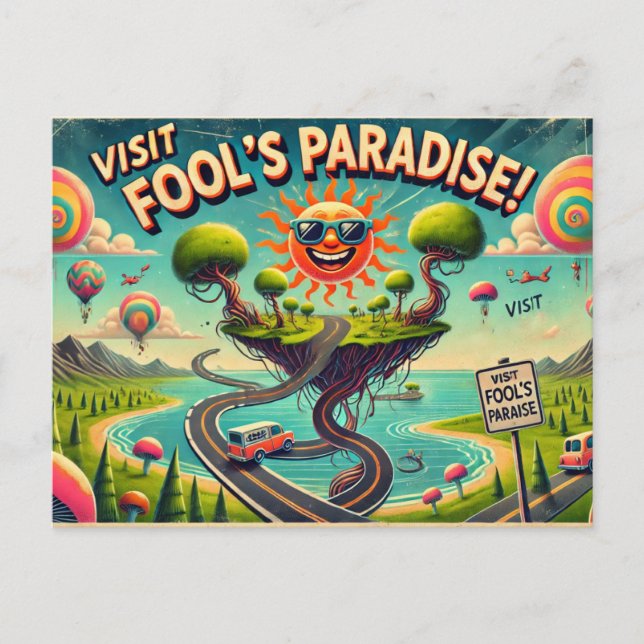 April Fools Day. Vykort (Framsida)