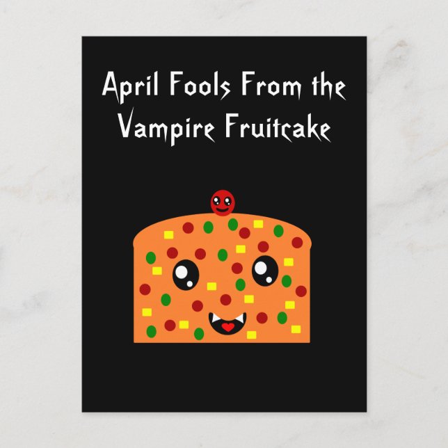 April Fools från Vampyres fruitkaka Vykort (Framsida)
