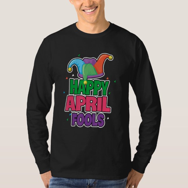 April Fools Lycklig April-dag 1 T Shirt (Framsida)