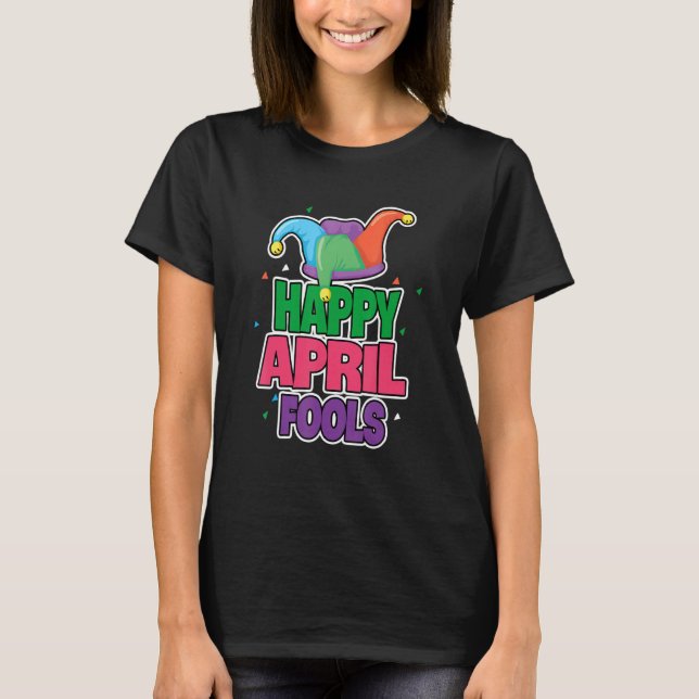 April Fools Lycklig April-dag 1 T Shirt (Framsida)
