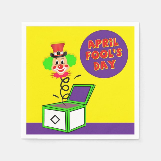 April Fools Paper Napkins Pappersservett (Framsidan)