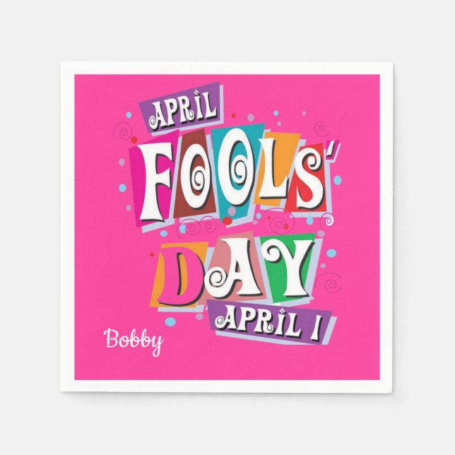 April Fools Papper Napkins Pappersservett (Framsidan)