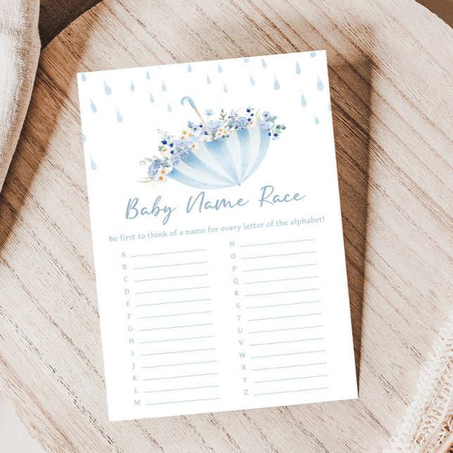 April Ger Maj Blommor Dusch Namn Kapplöpning Spel (April Shower Bring May Flowers Baby Shower Game)