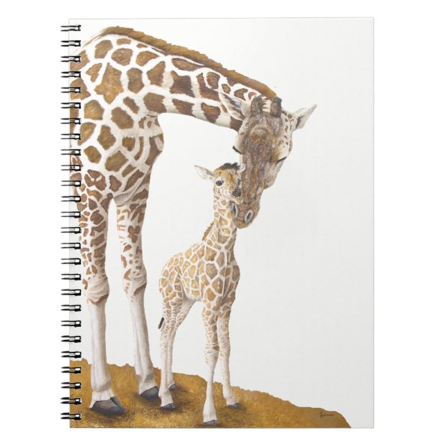 April giraffet anteckningsbok med spiral (Framsidan)