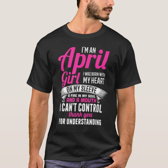 April Girl Birthday Funny April Birthday Essential T Shirt (Framsida)