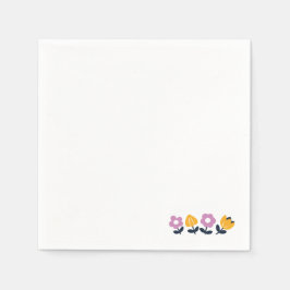 April Hugs and Blöt Noses - Blommigt Part Pappersservett