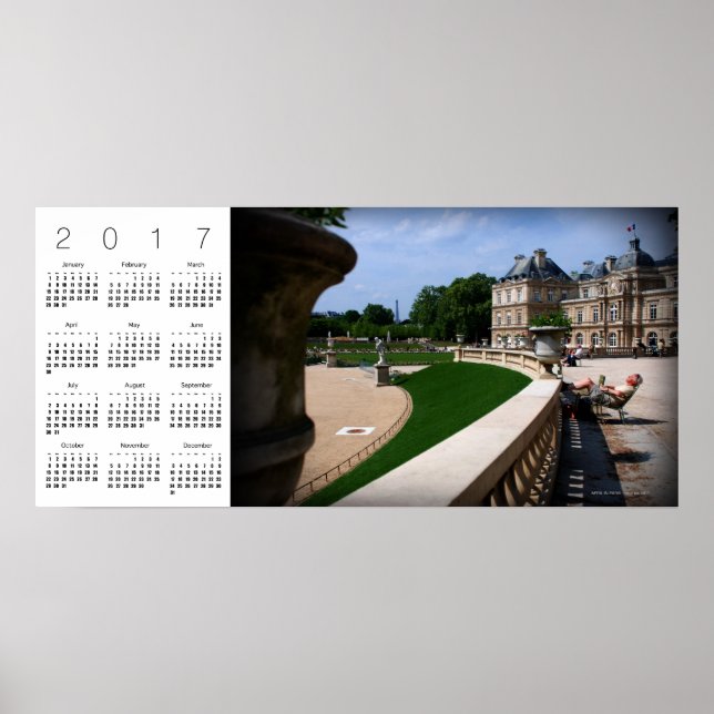 April i Paris 30 Kalender Poster 2017 (Framsidan)