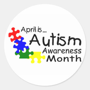 April is Autism Awareness Month (PP Runt Klistermärke