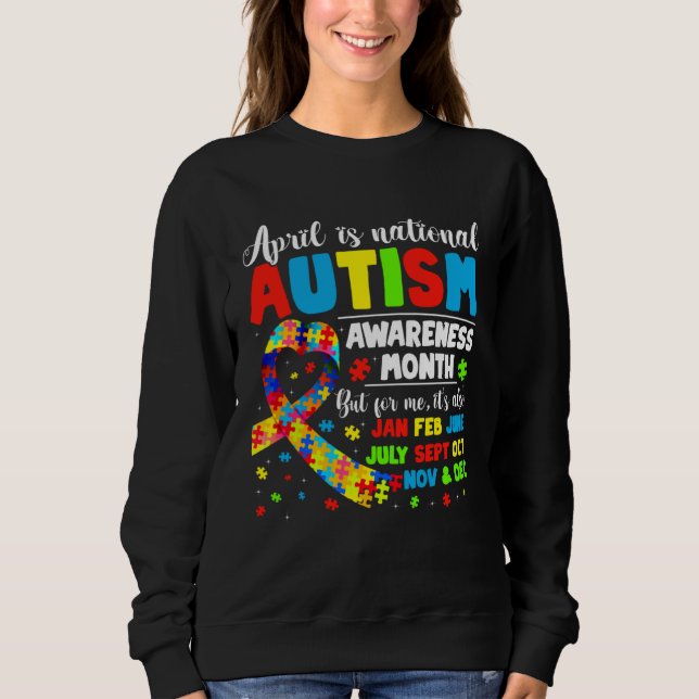 April is National Autism Awareness Month  Autism A T Shirt (Framsida)