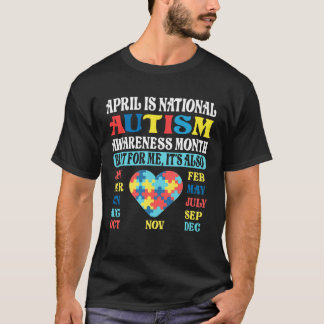 April is National Autism Awareness Month Kids Boy  T Shirt