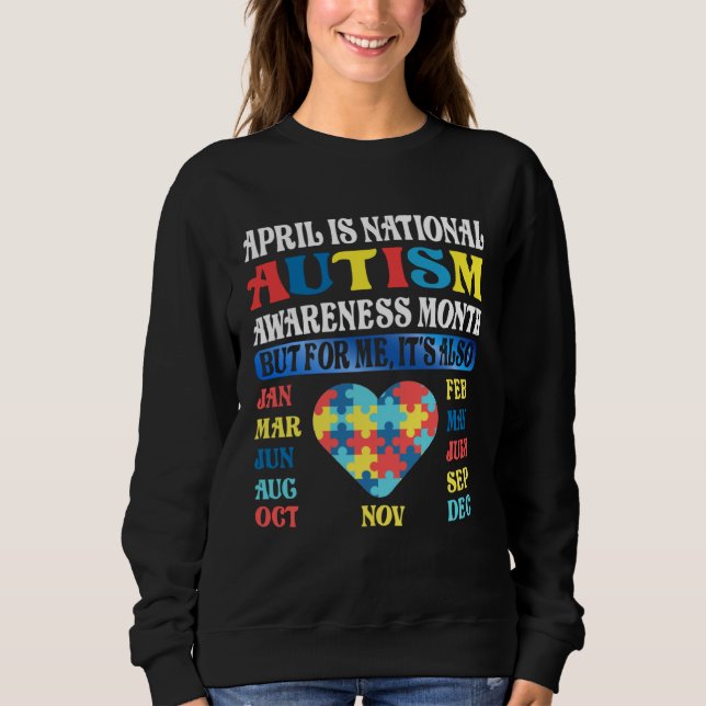 April is National Autism Awareness Month Kids Boy  T Shirt (Framsida)