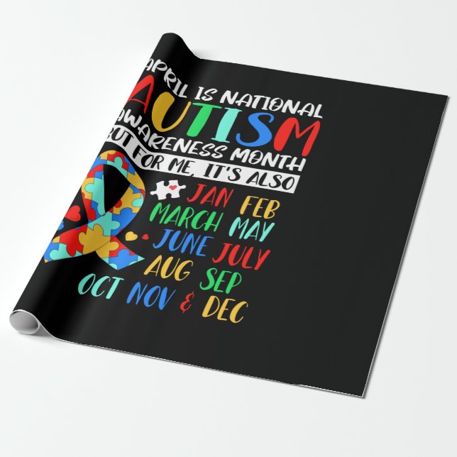 April is National Autism Awareness Month Presentpapper (Utrullad)