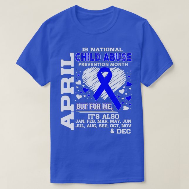 April is National Child Abuse Prevention Month  T Shirt (Design framsida)
