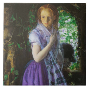 April kärlek av Arthur Hughes Kakelplatta