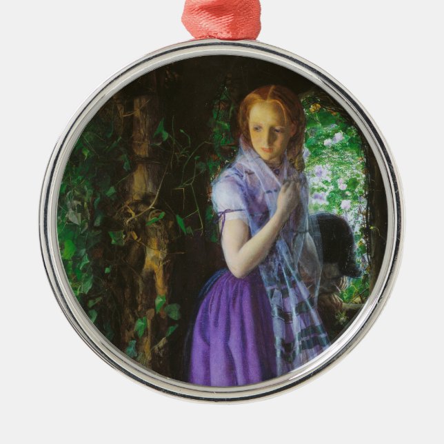 April Love (av Arthur Hughes) Julgransprydnad Metall (Framsidan)