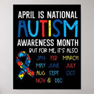 April National Autism Awareness Month Band Män Poster