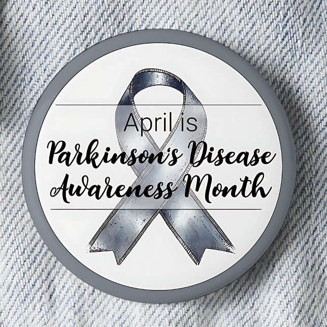April Parkinson's Disease Awareness Month Knapp (April is Parkinson's Disease Awareness Month pinback button.)