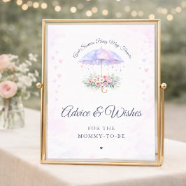 April Regn Maj Blommor Regnråd & Önskningar Poster