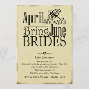 April Shodes June Brides Inbjudningar