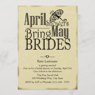 April Shodes May Brides Inbjudningar