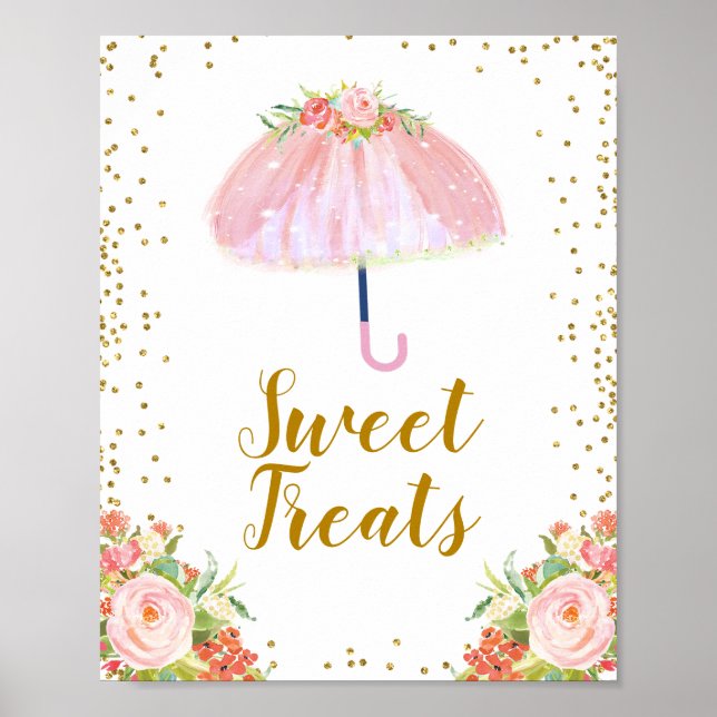 April Showare tar med sig maj Blommor Sweet Treats Poster (Framsidan)