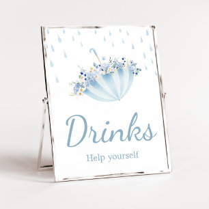 April Shower Hämta maj Blommor Baby Shower Drinks Poster