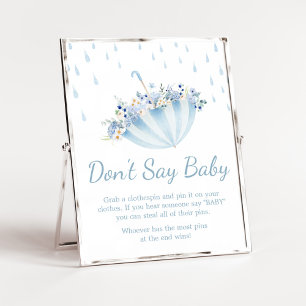 April Shower Hämta maj-blommor Säg inte Baby Poster
