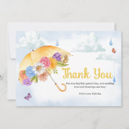 April Shower Hämta May Flowers Baby Shower Tack Kort