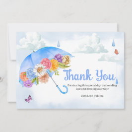 April Shower Hämta May Flowers Baby Shower Tack Kort
