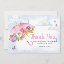 April Shower Hämta May Flowers Baby Shower Tack Kort
