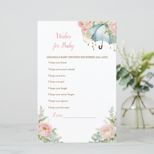 April Shower Parbrella Önskemål för Baby (Stående Fram)