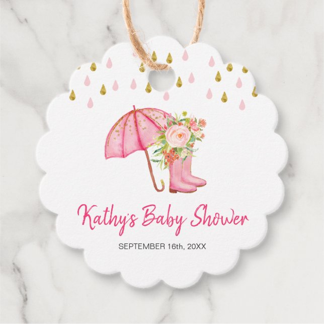 April Shower tar med sig maj måndag. Gåvor Etiketter (Framsida)