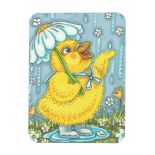 APRIL SHOWERS FÅR FLÖDA BABY CHICK MAGNET