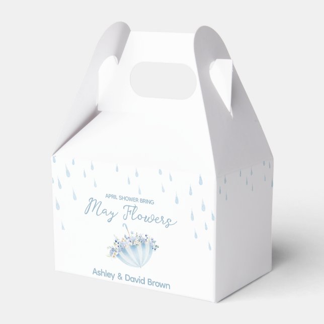 April Showers Ger Maj Blommor Baby Shower Presentaskar (Framsidan Sidan)